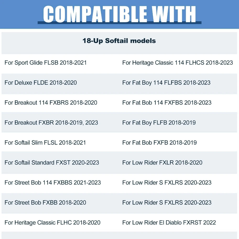 할리 소프테일 2018-2025 스포츠 글라이드 FXLRST 스트리트 밥 로우 라이더용 모터사이클 엔진 가드 크래시 바 머스타치 하이웨이 바