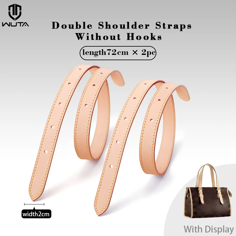 Wuta 2 Pcs 100% Cinturino Per Borsa In Vera Pelle Per Lv Noe Tote Bags Tracolla Da Donna Cinturino Con Manico Corto Non Regolabile