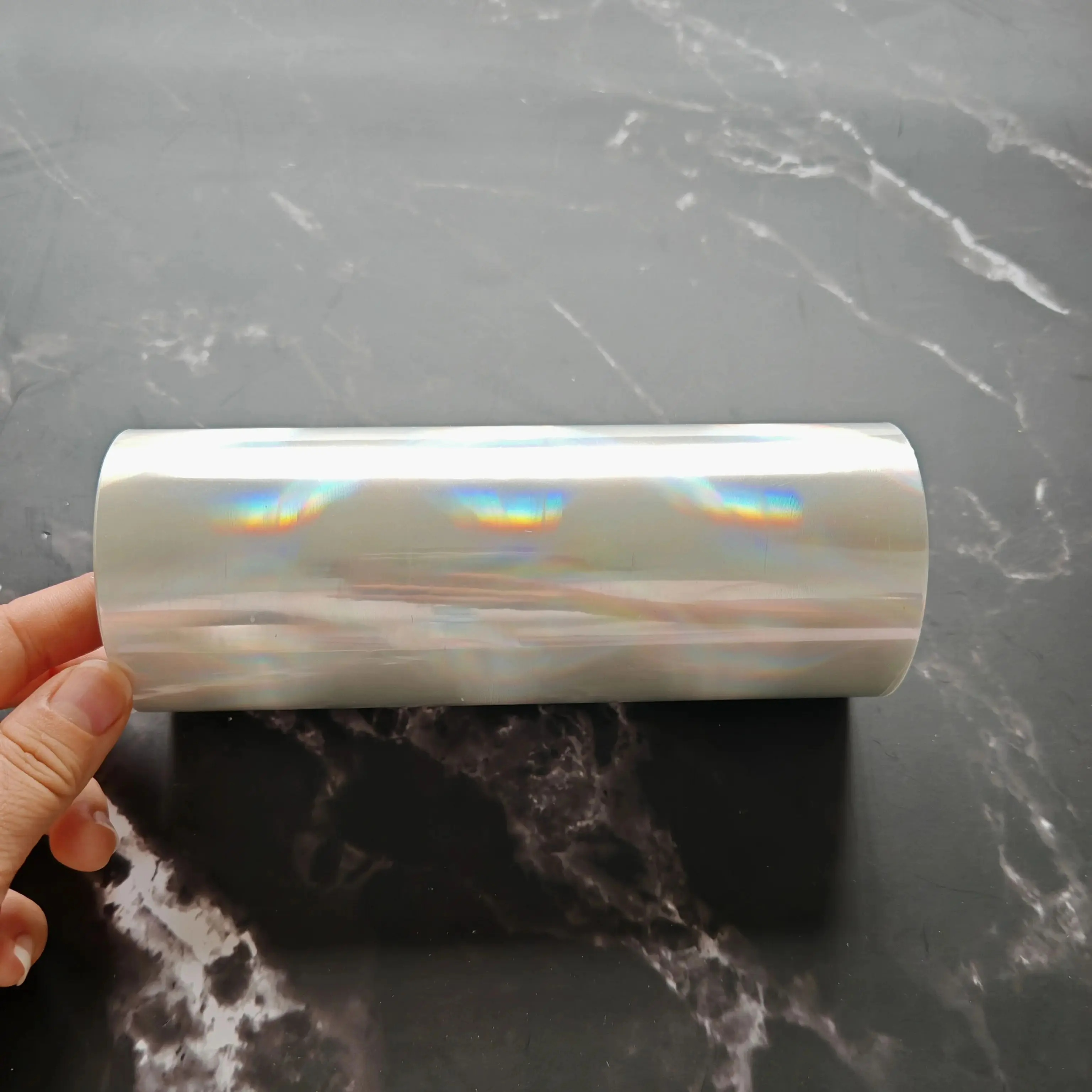 16cm 폭 홀로그램 금박지 롤, 열전사 프린팅 네일아트 PET 아크릴 120M 투명 포일, DIY 공예용