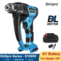Drillpro Brushless Electric Hammer 13mm Cordless Electric Drill Concrete Demolition Hammer Rechargeable for Makita 18V Battery 1