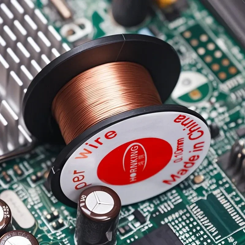 Insulation Copper Soldering Wire Jumper Wire 0.1mm Mobile Phone Computer Motherboard Fingerprint PCB Repair Welding Tool 50x