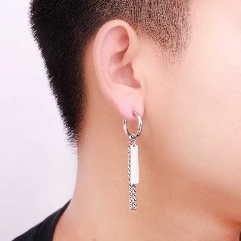 Titanium Steel Cross Stud Drop Earrings Unisex,stud earrings,drop earrings,cross earrings