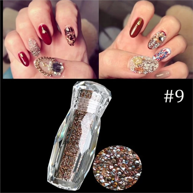 Girls Nail Gems Beads Micro Crystal Caviar Nail Art Rhinestones Women  Decoration