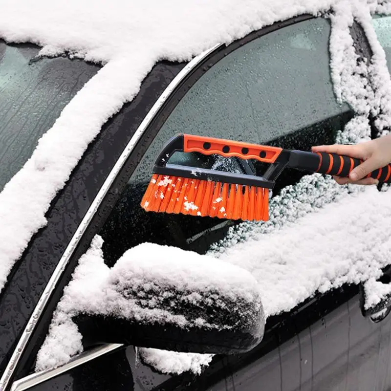 Car Snow Brush Extendable Anti-Rain Spray Cleaning Removal Scraper Winter Auto Brushes Windshield Deicer Remover Wash Defroster