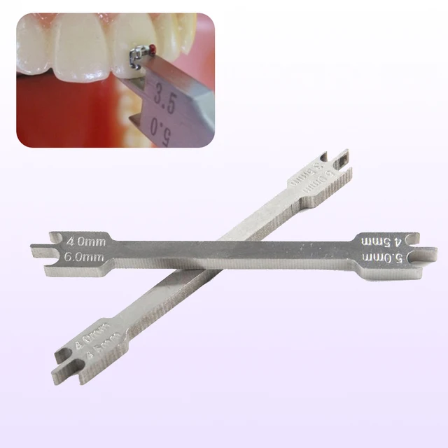 Orthodontic Bracket Positioner Gauge Dental Braces Positioning Height Wick Locator Rod Stainless Steel Dentistry Instrument