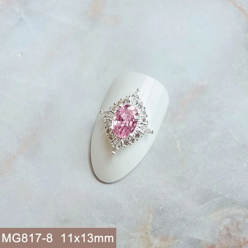 10 개/몫 궁전 레트로 레이스 나비 꽃 지르콘 합금 네일 아트 크리스탈 매니큐어 손톱 Accesorios 용품 장식 매력
