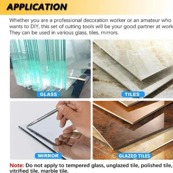 2-In-1 Ceramic And Glass Tile Cutter Portable Construction Hand Tool Diamond Glass Cutter Set For Tile Cutting Professional 6