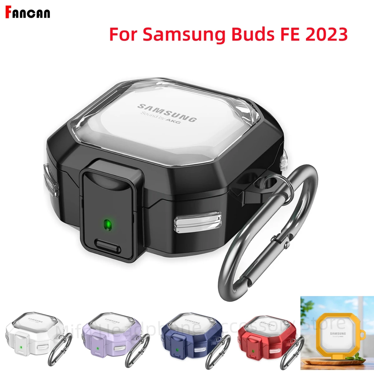 Nuovo Per Samsung Buds Fe Case 2023 Secure Lock Custodia Antiurto Trasparente Per Donna Per Samsung Galaxy Buds 2 Pro Live Fe Cover
