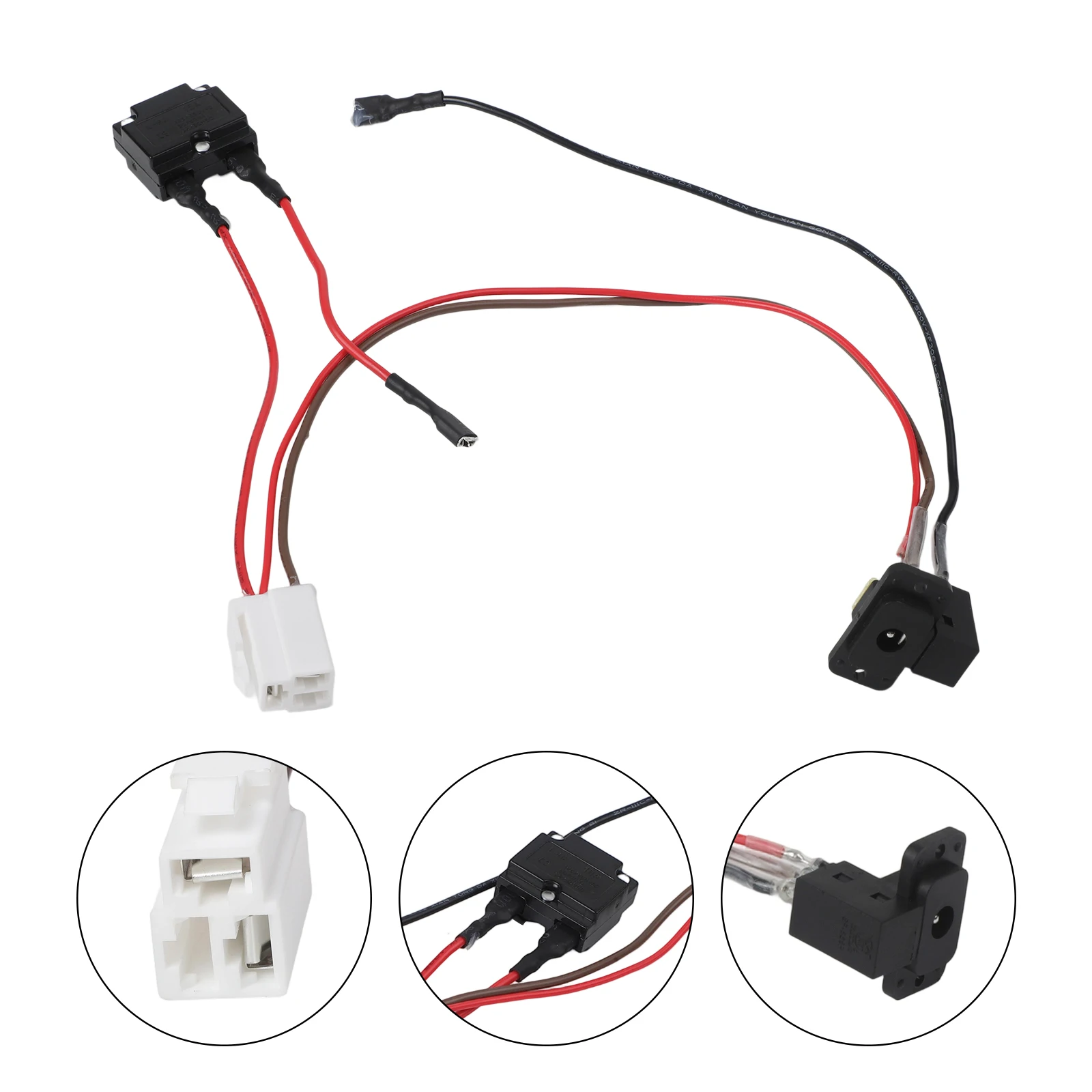 1PCS 3pin Children's Electric Car Charging Interface Charger Socket Suitable For 6/12/24V 3-hole Charging Port Cable Power Tool