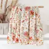 Bamboo Cotton Baby Muslin Swaddle Warp  2 Layers New Born Swaddle Floral Muslin Diaper 1