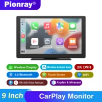 9 inch Wireless CarPlay Screen for Car Compatible with CarPlay& Android Auto, Portable Car Stereo with GPS Navigation Plug&Play