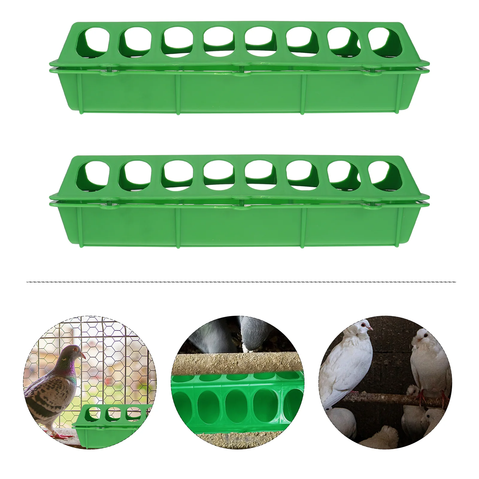 

3 Pcs Pigeon Food Box Dispenser Slot Hummingbird Feeder for Chick Plastic Poultry Trough
