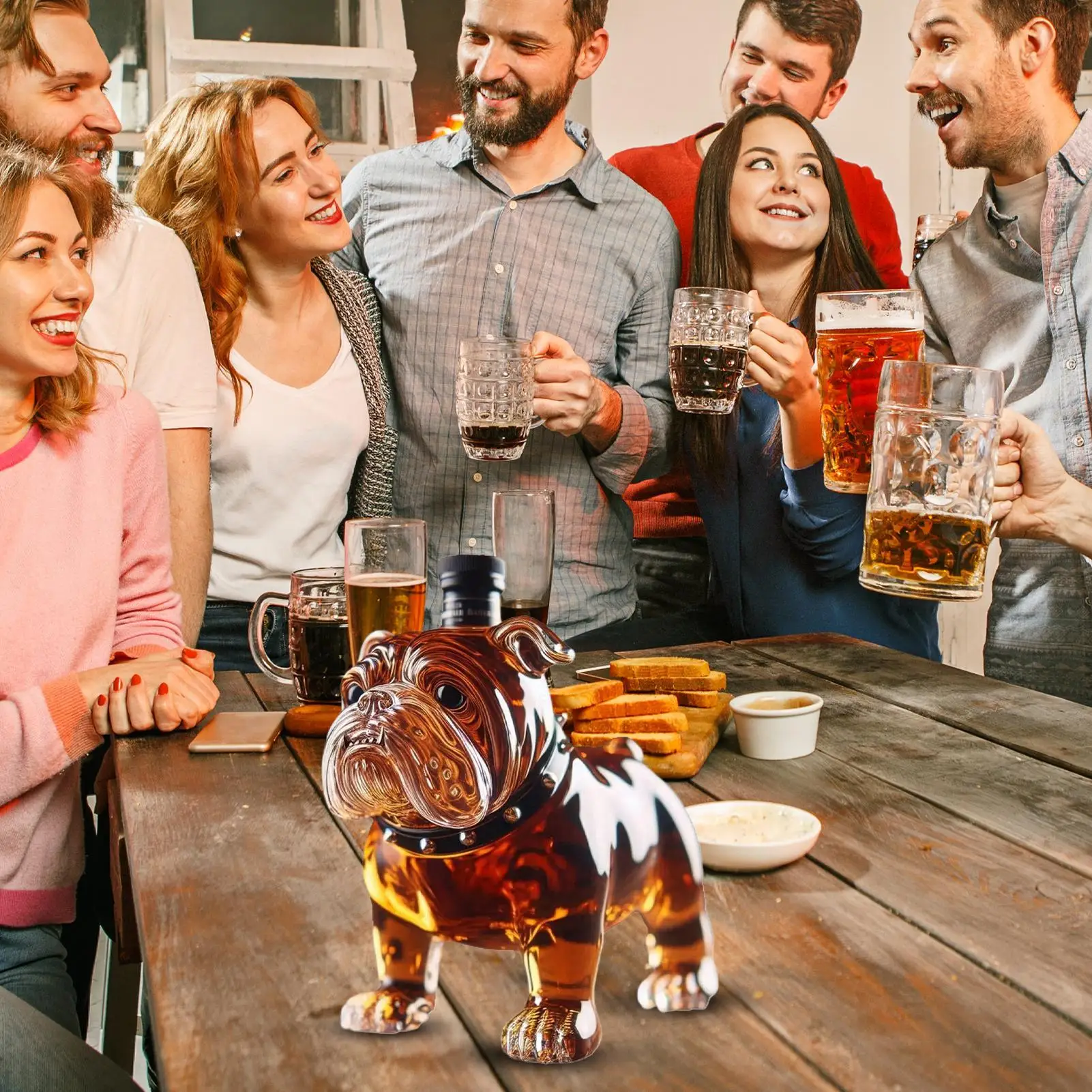 Decanter Di Whisky, Divertente Bottiglia Di Whisky Bulldog Francese - 11