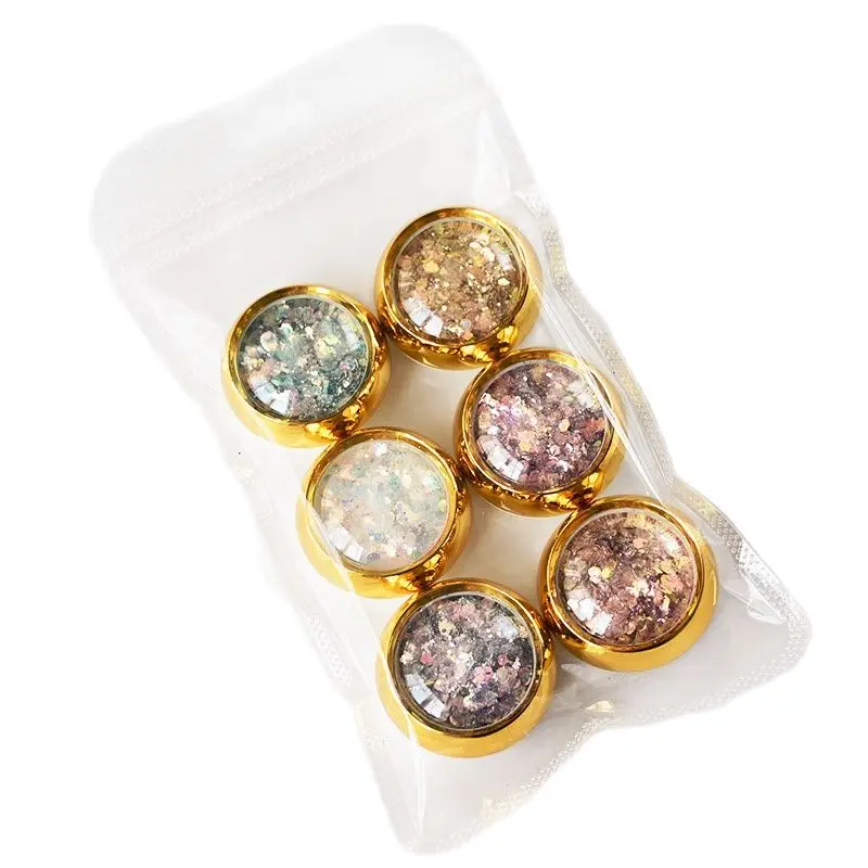 Nail Powder Nail Glitter Nail Decoration Nail Decorations Nail Flakes Nail Powder Set Multi-Box Holographic Nail Glitter Set Gold Bottle DIY Flake FOR Nail Art Dust Hexagon Glitter Powder Mermaid Sequins