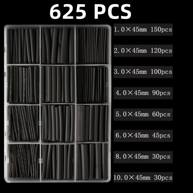 2:1,Heat Shrink Tubing,127-850 PCS,Insulated Polyolefin Sheathed,Electronic DIY Kit,Electrical Connection Tubing,Cable Sleeves image 19