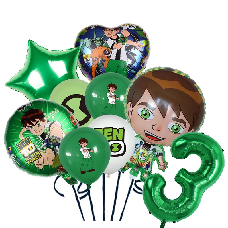 Ben 10, Geburtstagsdekoration, Partyzubehör für Jungen, Luftballons, Einweg-Partygeschirr, Strohhalme, Teller, Serviette, Partygeschenke – Detail 4