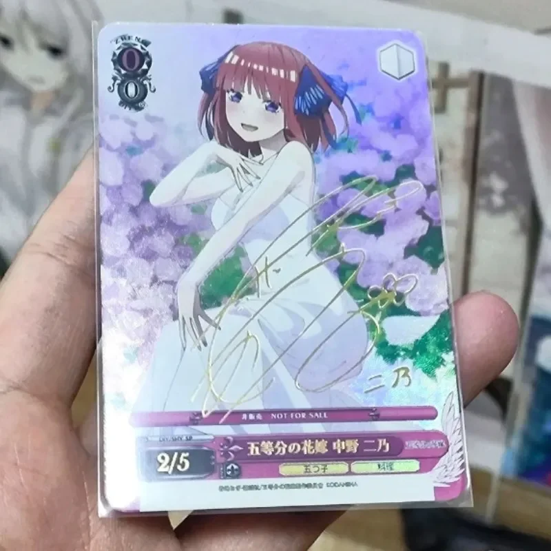 

86*59MM The Quintessential Quintuplets Nakano Yotsuba Figure Memorial Collection Flash Card Anime Periphery Child Birthday Gift