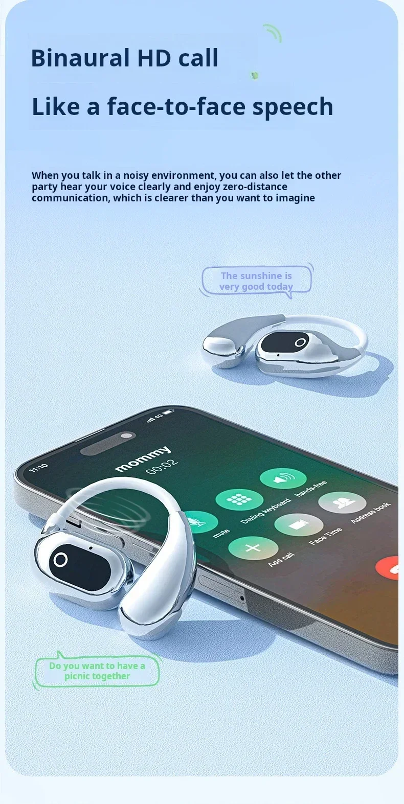 Bluetooth Wireless Earbuds With Real Time Translation For Xiaomi_voghion.com