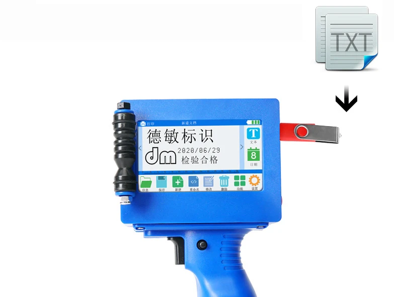 Impressora a Jato de Tinta Portátil do Jato da Mão da Multi-língua do Número de Série do Código de qr da Imagem de 12.7mm Térmica Código da Imagem 12.7mm do de qr 8 Online shopping