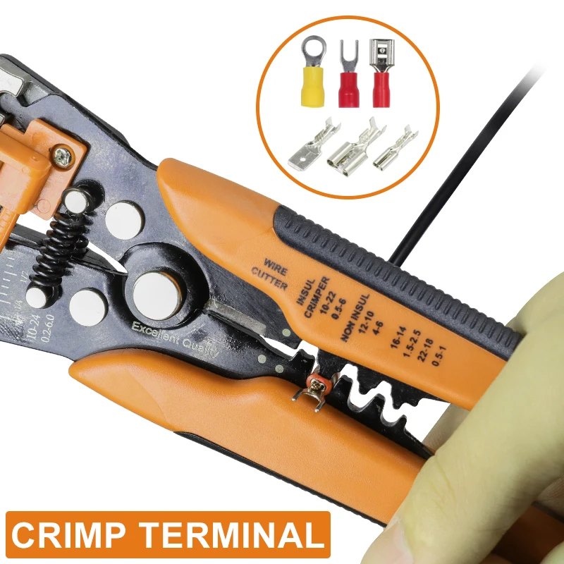 Crimper Cable Cutter Automatic Wire Stripper Multifunctional Stripping Tools Crimping Pliers Terminal 0.2-6.0mm2 tool Wire Stripper Hand Tools Stripping Pliers Crimping Tool Crimping Tools Wire Stripping Pliers Mini Wire Cutter Wire Cutter Wire Cutting Pliers Wire Pliers Crimping Pliers Multifunctional Tools Multifunctional Pliers