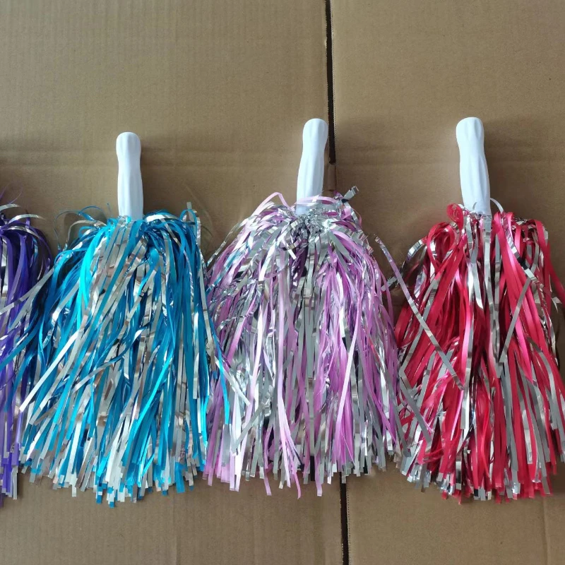 Metallic Macaron Colorful Color Shakers Cheer Pom Poms