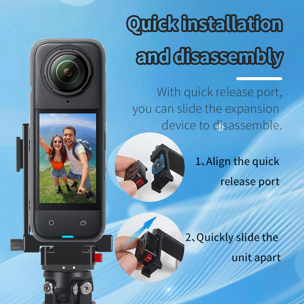 Aluminum Quick Release Mount L Bracket Cold Shoe Magnetic Adapter for X4 X3 X5