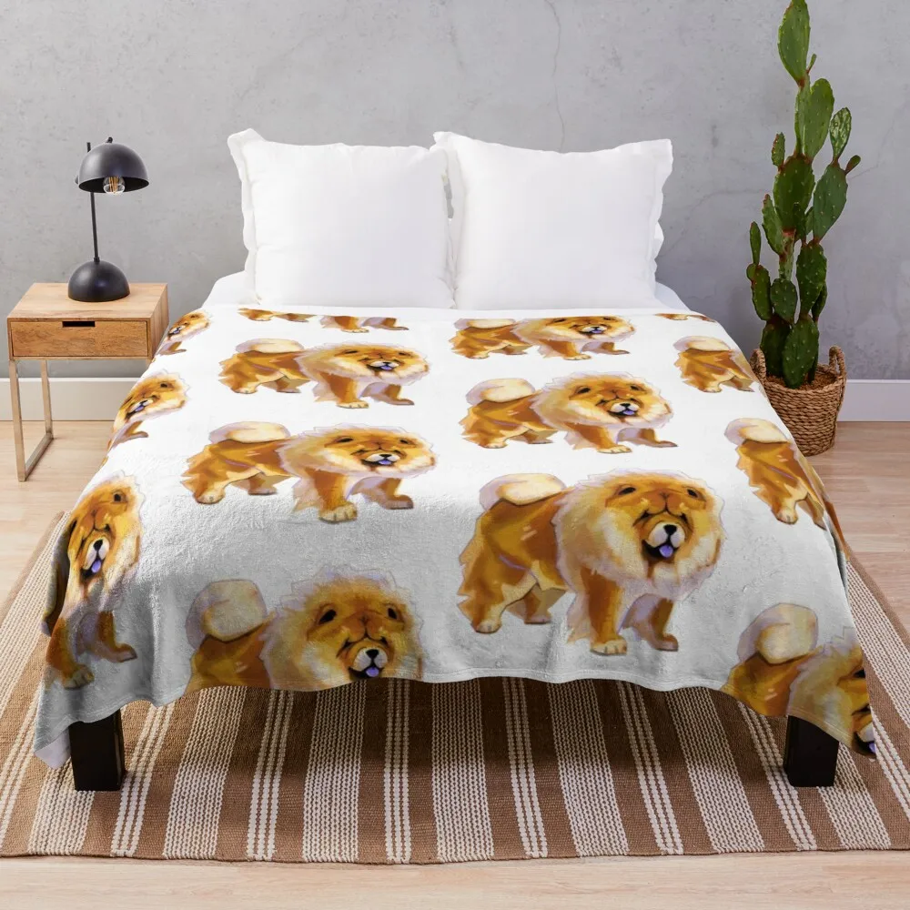 

Chow chow Throw Blanket blankets sofas of knitted decoration synthetic skin blanket microfiber blanket