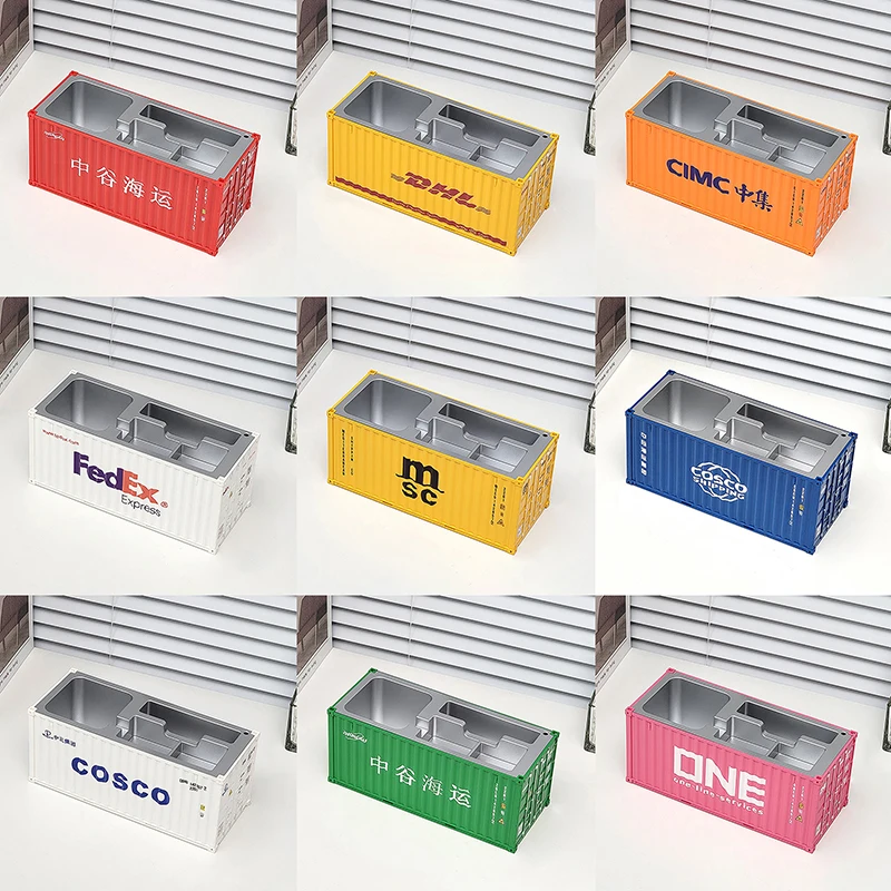 Creative 1:30 Shipping Container Desktop Stationery Storage Box Business Card Organizer Simulated Container Model Ornaments stationery organizer