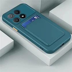 Silicone Card Slot Phone Case with Soft Wallet Holder for X3-X3 Pro-X3 NFC (Dark Green)
