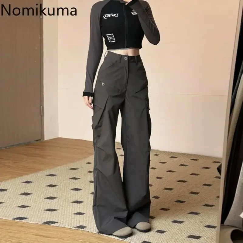 【LESLIE AMON】crepe de chine wide-leg cargo パンツ Leslie Amon Crepe De Chine Wide-leg Cargo Pants In Black