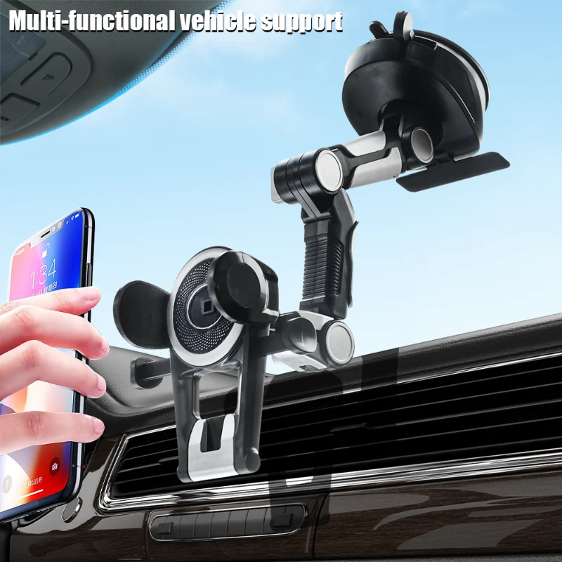 

Multifunctional Suction Cup Car Phone Holder with Stop Sign Car Mount GPS Phone Support IPhone 14 12 Pro Xiaomi Huawei Samsung