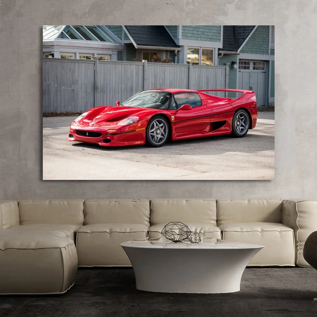 Ferrari F50 Red Car Poster, Car Posters