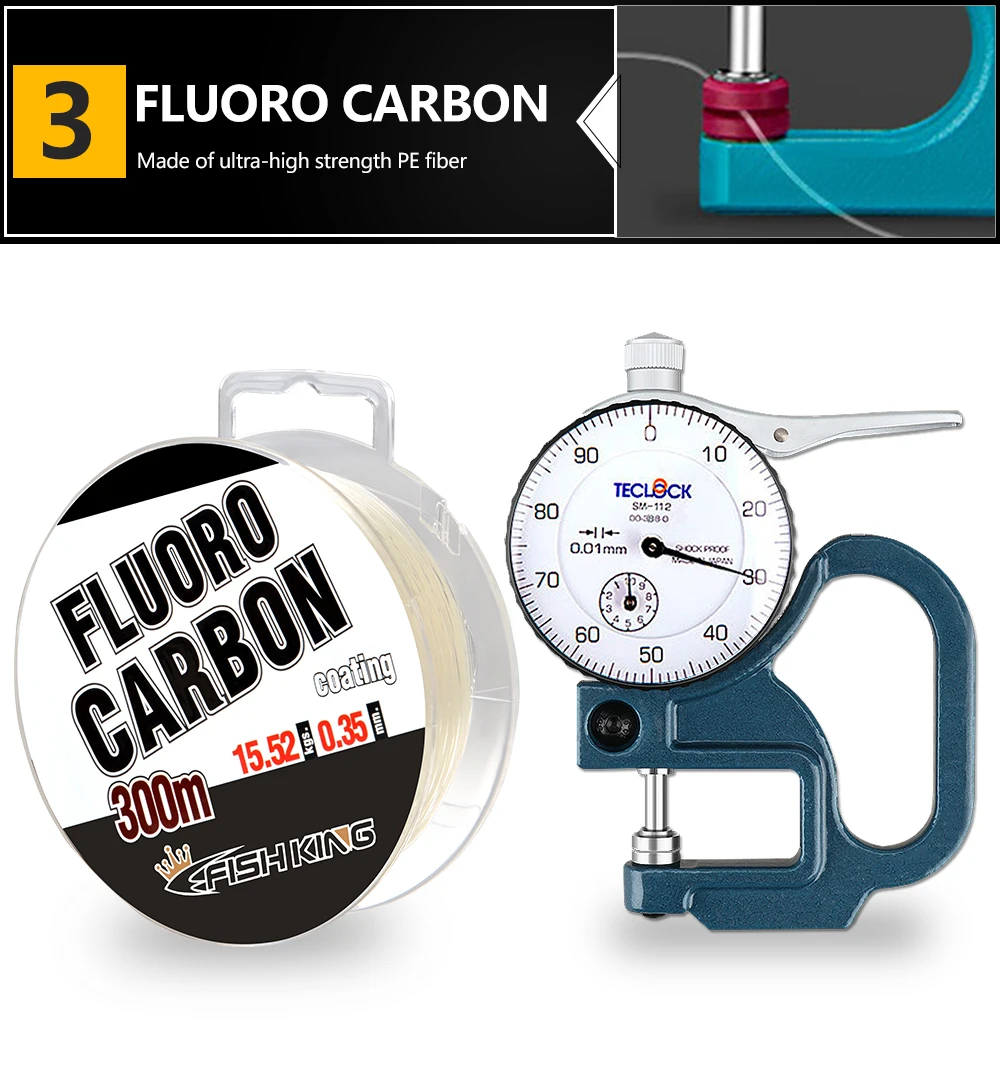 NGB 300m Fluorocarbon-beschichtete Monofilament-Nylon-Angelschnur Japan Importiert Superstark Professionelle Karpfen-Angelschnur – Detail 5