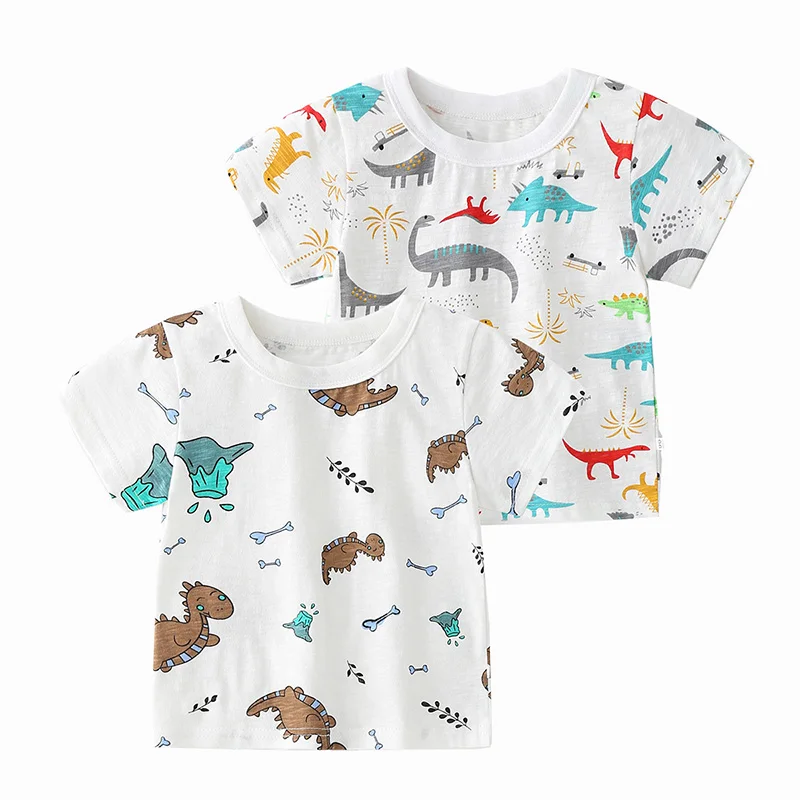 

Dinosaur Boys T-shirts Cotton Blend Toddler Kids Tops Tees Summer Children's Clothes