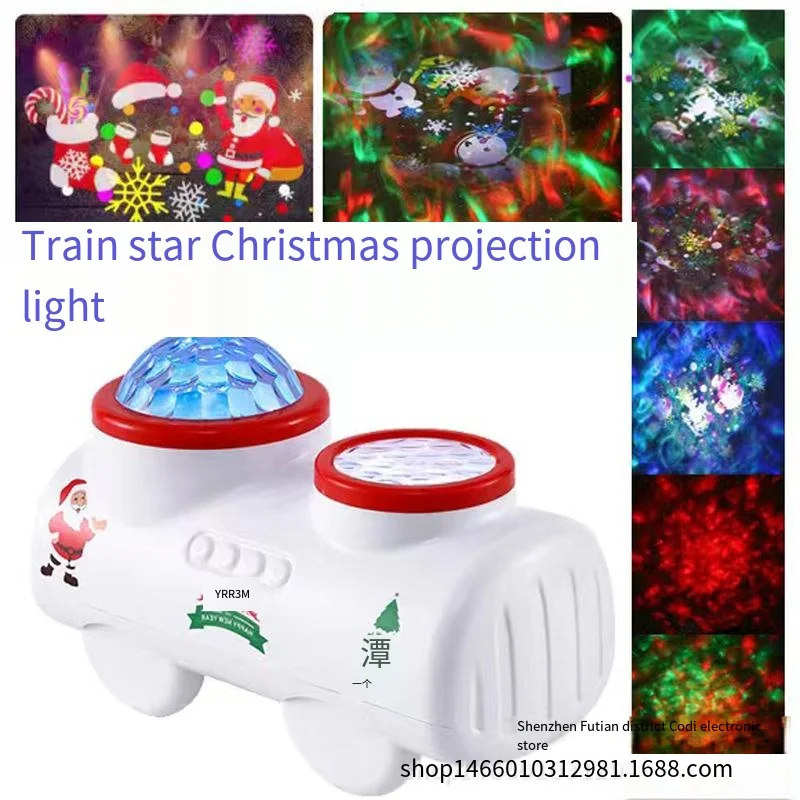 

Train Starry Sky Projection Light LED Remote Control 16 Pictures Christmas Snowflake Projection Gift Home Holiday Atmosphere Lig