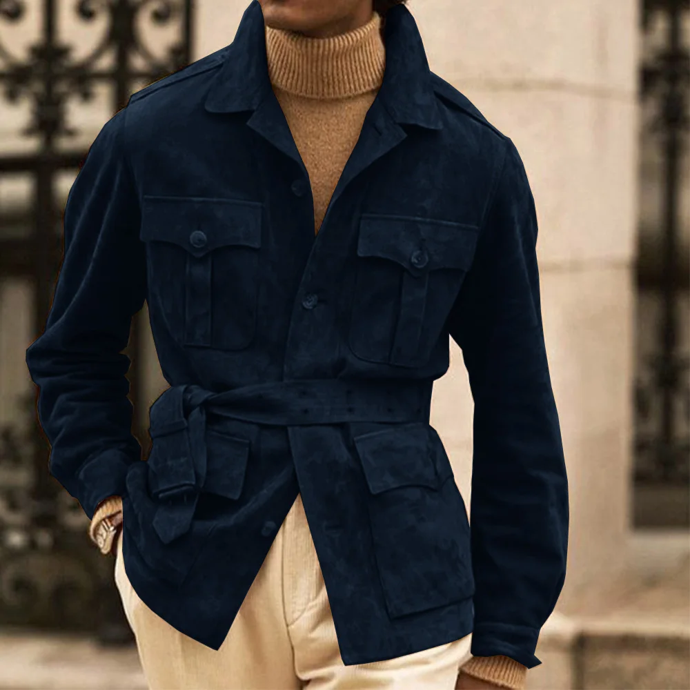 Men Suits Jackets Men's Jacket Suede Hunting Steam Punk Fabric Winter Jacket