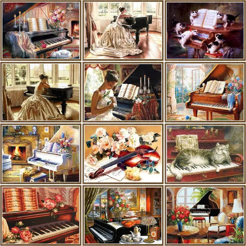 

Набор для рисования по номерам на холсте, с рамкой