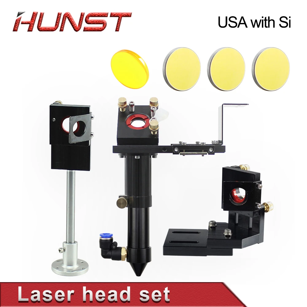 Hunst-Co2 Laser Cabea Set Para Maquina De Corte Gravura, Searrie E Com Lente Diautmetro 20Mm, Fl50.8, 63.5, 101.6, Espelho 25Mm