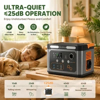 Station d'alimentation portable 500W avec kit de panneaux solaires pliables 100W en option, générateur d'énergie à charge rapide, alimentation de grande capacité pour le camping, les voyages, la maison, les camping-cars et les aventures en plein air 5