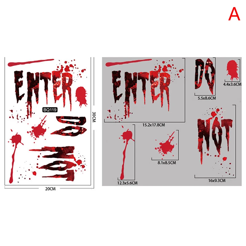 Wall stickers Female ghost wall decal Halloween decor Halloween stickers horror blood hand print door stickers window bathroom shadow glass