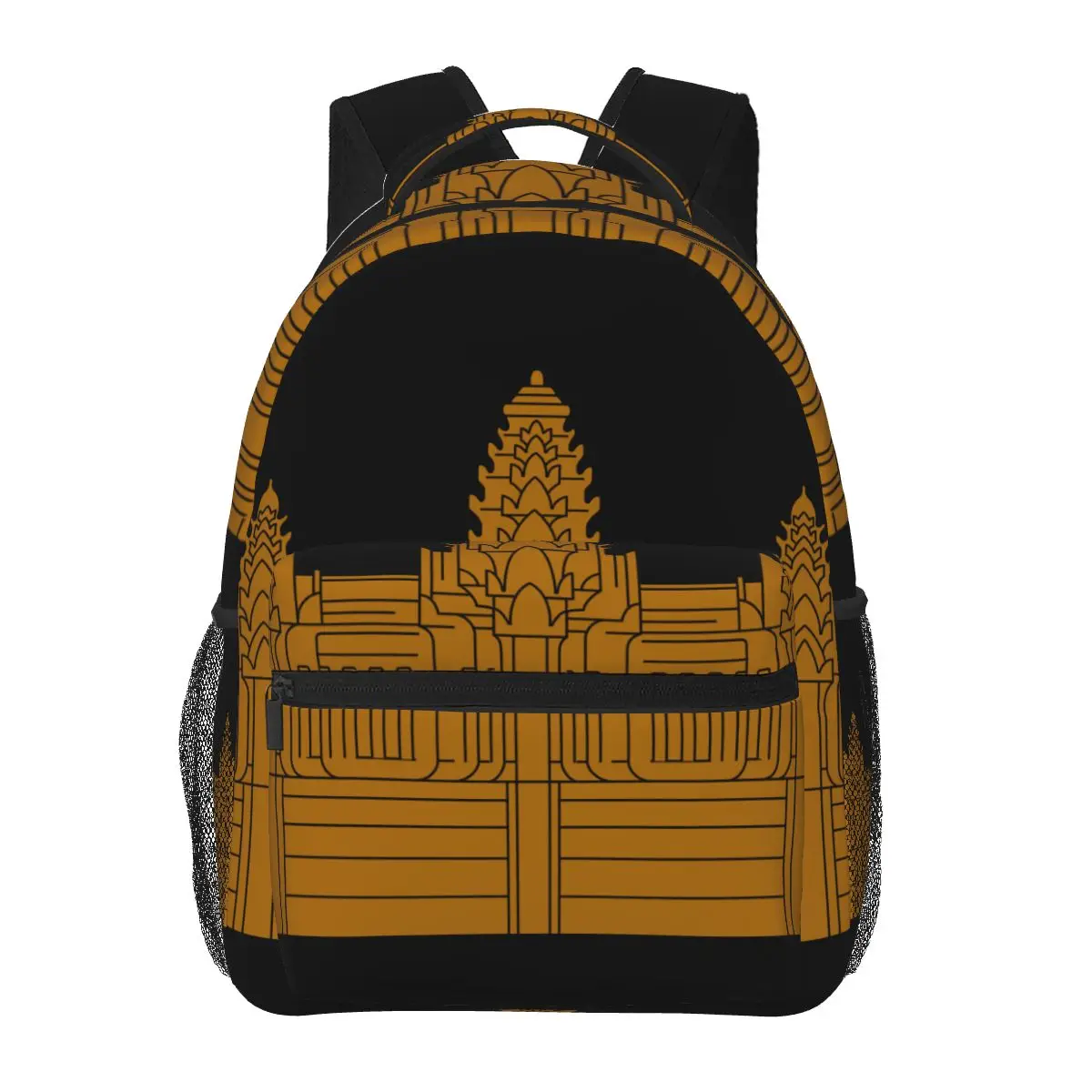 Graphic Angkor Wat Khmer Cambodian Flag Casual Backpack Unisex Students Leisure Travel Computer Backpack