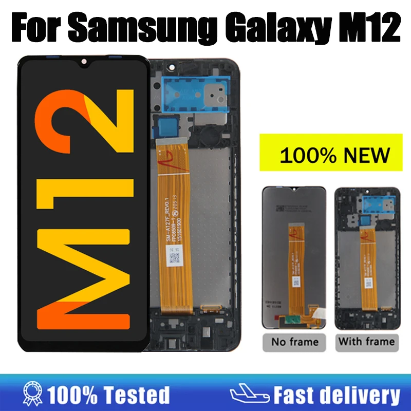 

6.5" M12 Display for Samsung Galaxy M12 M127 LCD Display Touch Screen Digitizer SM-M127F/DSN For Samsung M12 A12 A125F LCD