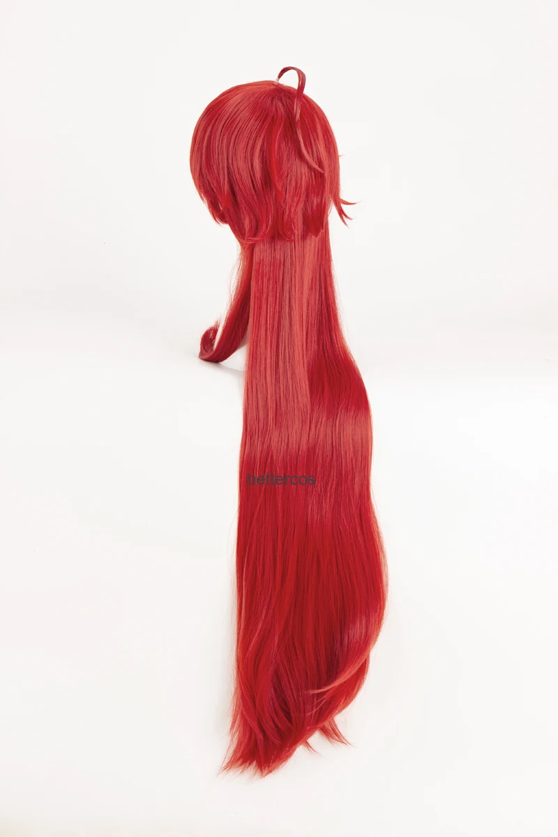 High School DxD Perücken Rias Gremory Perücke 100 cm lange rote hitzebeständige Kunsthaar Cosplay Perücke + Perückenkappe – Detail 4