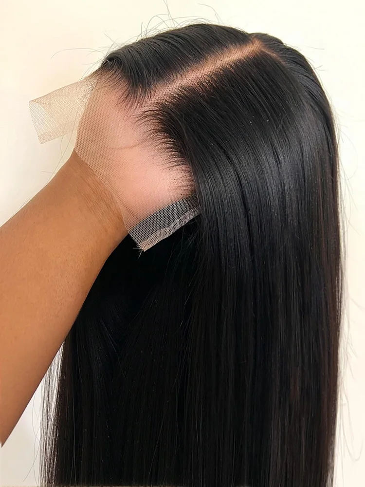 220 250 Density Human Hair Bone Straight 30 40 Inch 13x6 HD Lace Frontal Wigs 5x5 Glueless Closure 13x4 Lace Front Wig Black