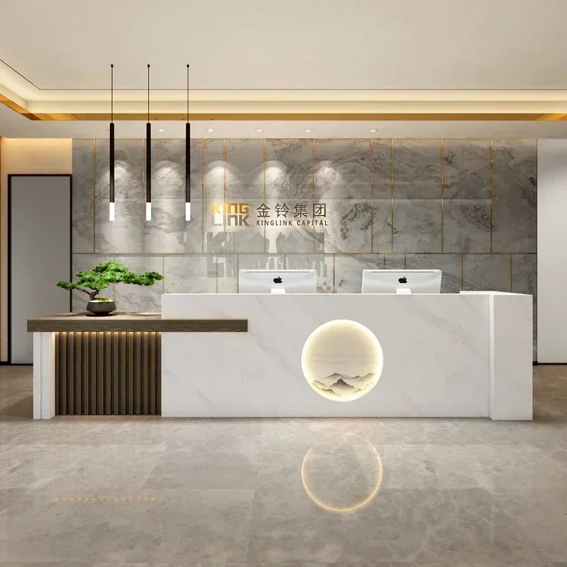 Garden Computer Reception Desk Salon Luxury White Mobile Register Salon Office Desk Store Bancone Reception Luxury Furniture