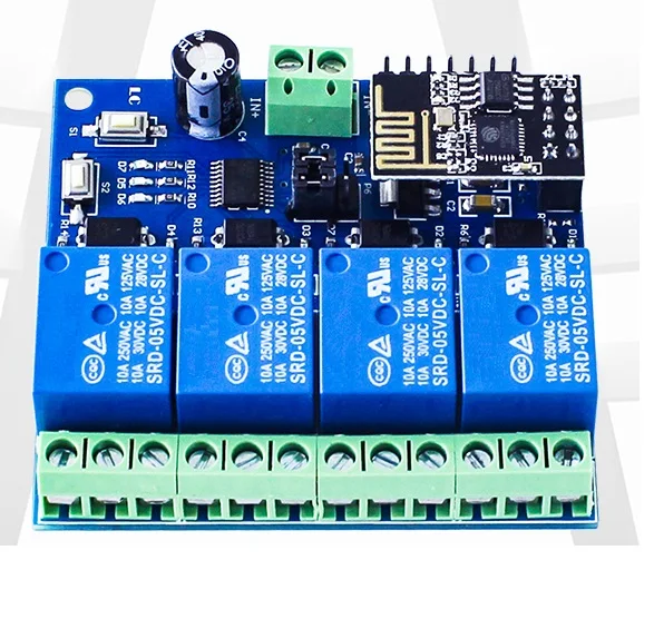 Ʈ Ȩ   4 ä   ESP-01  , DC 12V ESP8266, 4 ä   
