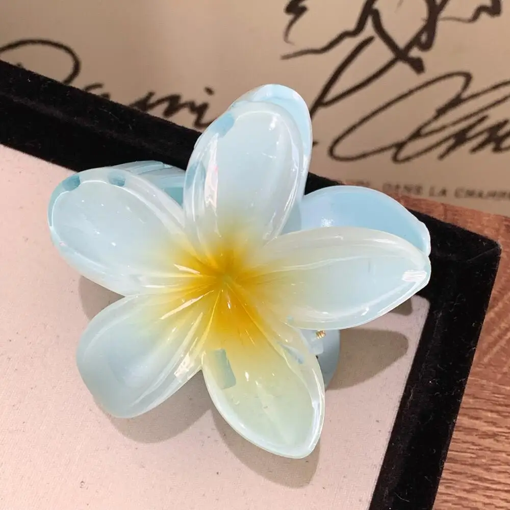 Hair Accessories 8CM Gradient Egg Flower Set Beach Style Hairpins Flower Claw Clips Summer Hawaiian Style