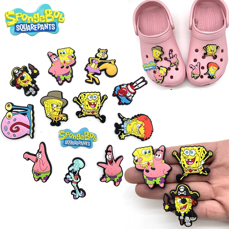 spongebob and patrick croc charms