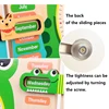 Montessori Wooden Frog Clock Toys For Kids,Learning Calendar,Weather,Season,Time,Week,Early Educational Toy for Boys And Girls 4