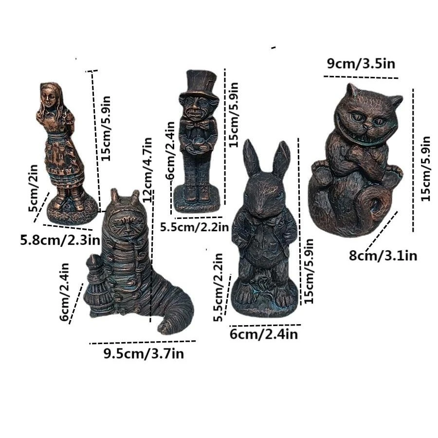 Statue de jardin décorée d'Alice au pays des merveilles, chenille,  Sculpture de lapin, décoration de salle de maison - AliExpress, image size:900x900